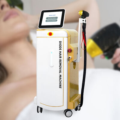 Laserowa maszyna do usuwania włosów o mocy 600 W i długości fali 808 nm, z chłodzeniem lodem i 8-calowym ekranem dotykowym