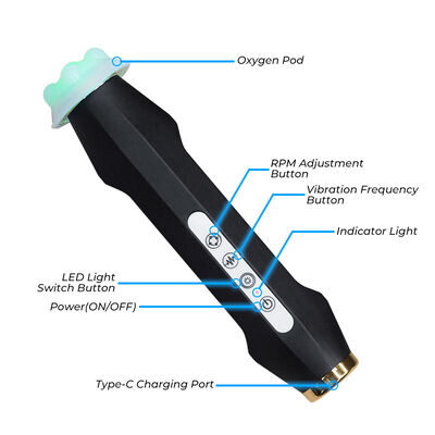 Mini przyrząd do baniek tlenowych LED wibracyjny lifting twarzy przenośna maszyna do pielęgnacji skóry