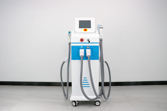 4 w 1 wielofunkcyjna maszyna kosmetyczna laserowa Magneto-optyczne światło Pionowe cztery uchwyty Laser Depilacja Laserowa Bezbolesna Bezpieczna Depilacja Laserowa Usunięcie Tatuażu Maszyna RF